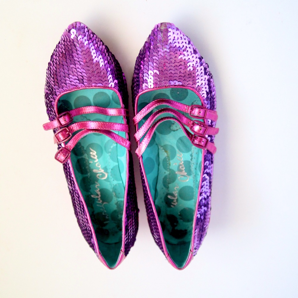 Irregular Choice Fuchsia glitter size 8
